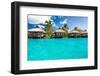 Over Water Bungalows with Steps into Amazing Blue Lagoon-Martin Valigursky-Framed Photographic Print