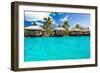 Over Water Bungalows with Steps into Amazing Blue Lagoon-Martin Valigursky-Framed Photographic Print