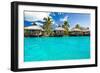 Over Water Bungalows with Steps into Amazing Blue Lagoon-Martin Valigursky-Framed Photographic Print