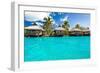 Over Water Bungalows with Steps into Amazing Blue Lagoon-Martin Valigursky-Framed Photographic Print