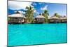 Over Water Bungalows with Steps into Amazing Blue Lagoon-Martin Valigursky-Mounted Photographic Print