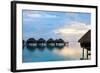 Over Water Villas at Sunset in French Polynesia-BlueOrange Studio-Framed Photographic Print