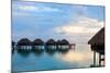 Over Water Villas at Sunset in French Polynesia-BlueOrange Studio-Mounted Photographic Print