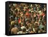 Overall of the Huge Crowd, During the Woodstock Music and Art Fair-John Dominis-Framed Stretched Canvas