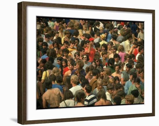 Overall of the Huge Crowd, During the Woodstock Music and Art Fair-John Dominis-Framed Photographic Print