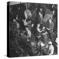 Overall Shot of the 44 Linotype Machines in the Government Printing Office-Walter B^ Lane-Stretched Canvas
