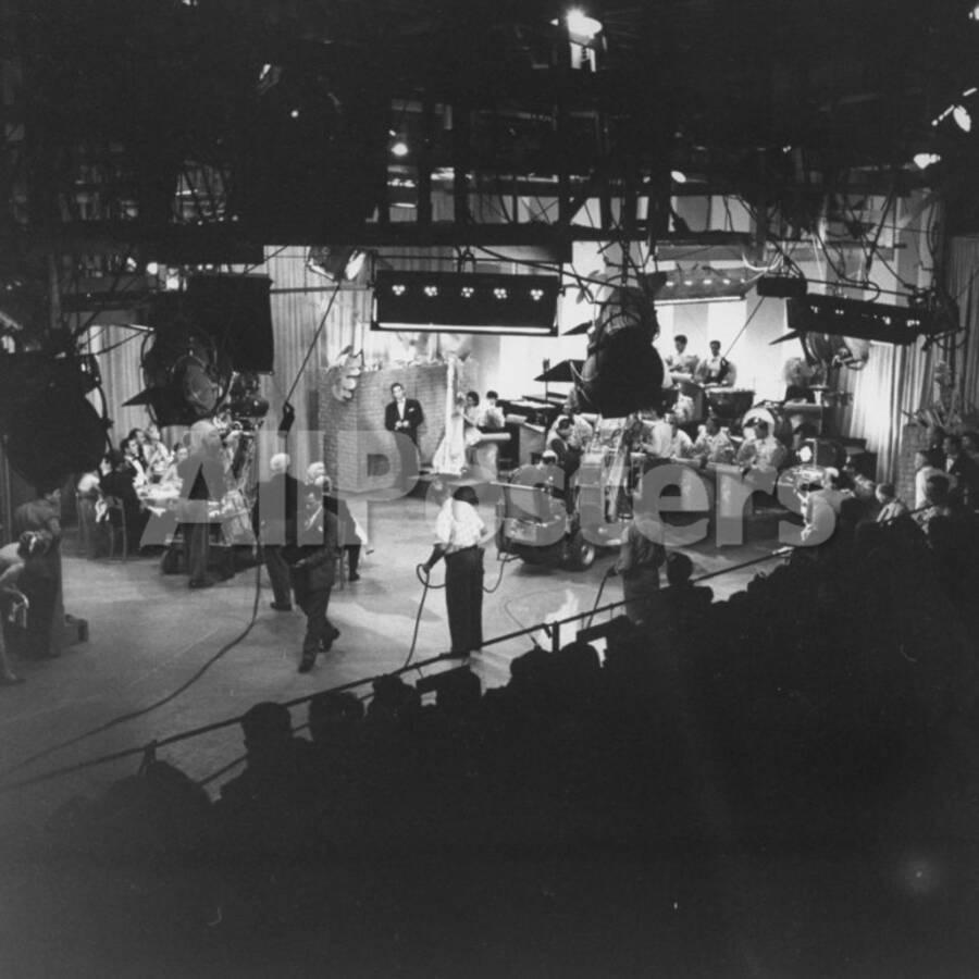 Art Print - Overall View of Production Scene from TV Series "I Love Lucy," Showing Ricky's Nightclub. Available in a variety of sizes and frames.