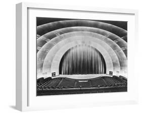 Overall View of Stage and Proscenium of Radio City Music Hall.-null-Framed Photographic Print
