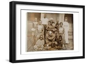 Overami, Ex-King of Benin, and His Suite, Nigeria, c.1900-null-Framed Giclee Print