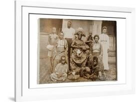 Overami, Ex-King of Benin, and His Suite, Nigeria, c.1900-null-Framed Giclee Print