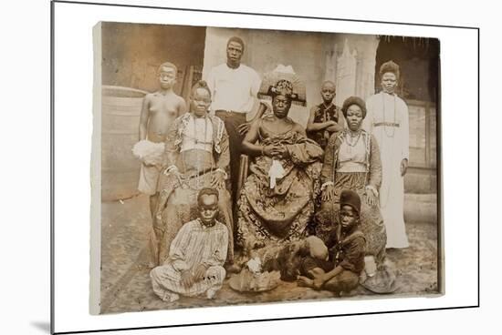 Overami, Ex-King of Benin, and His Suite, Nigeria, c.1900-null-Mounted Giclee Print