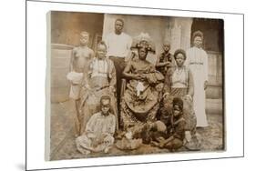 Overami, Ex-King of Benin, and His Suite, Nigeria, c.1900-null-Mounted Giclee Print