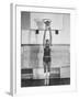 Overbrook Highschool Basketball Team, Wilt "The Stilt" Chamberlain Touch Basket at Regular Standing-Grey Villet-Framed Premium Photographic Print