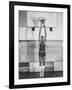 Overbrook Highschool Basketball Team, Wilt "The Stilt" Chamberlain Touch Basket at Regular Standing-Grey Villet-Framed Premium Photographic Print