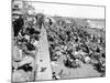 Overcrowded Beach at Hastings (England)-null-Mounted Photographic Print