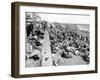 Overcrowded Beach at Hastings (England)-null-Framed Photographic Print