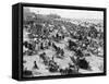 Overcrowded Beach at Margate, Kent-null-Framed Stretched Canvas