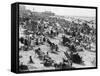 Overcrowded Beach at Margate, Kent-null-Framed Stretched Canvas