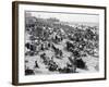 Overcrowded Beach at Margate, Kent-null-Framed Photographic Print