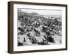 Overcrowded Beach at Margate, Kent-null-Framed Photographic Print