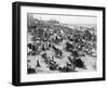 Overcrowded Beach at Margate, Kent-null-Framed Photographic Print