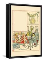 Overeating and Overdrinking, Christmas Turned Away Dried Fish as Unfit for a Gentleman-Walter Crane-Framed Stretched Canvas