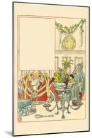 Overeating and Overdrinking, Christmas Turned Away Dried Fish as Unfit for a Gentleman-Walter Crane-Mounted Art Print