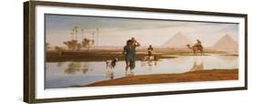 Overflow of the Nile, with the Pyramids-Frederick Goodall-Framed Giclee Print