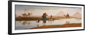 Overflow of the Nile, with the Pyramids-Frederick Goodall-Framed Giclee Print