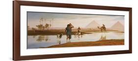 Overflow of the Nile, with the Pyramids-Frederick Goodall-Framed Giclee Print