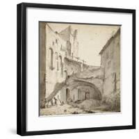 Overgrown Courtyard of Ruined Castle-null-Framed Giclee Print