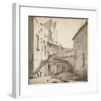 Overgrown Courtyard of Ruined Castle-null-Framed Giclee Print