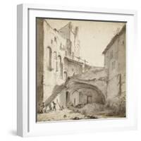 Overgrown Courtyard of Ruined Castle-null-Framed Giclee Print