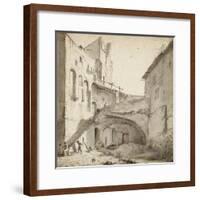 Overgrown Courtyard of Ruined Castle-null-Framed Giclee Print