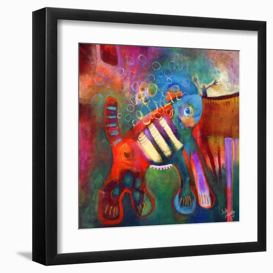 Overgrown Pet-Susse Volander-Framed Art Print