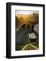 Overhead Cable Car Approaching Sugarloaf Mountain, Rio De Janeiro, Brazil-Celso Diniz-Framed Photographic Print