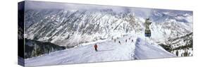 Overhead Cable Car in a Ski Resort, Snowbird Ski Resort, Utah, USA-null-Stretched Canvas