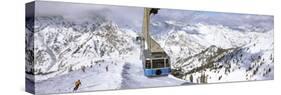 Overhead Cable Car in a Ski Resort, Snowbird Ski Resort, Utah, USA-null-Stretched Canvas