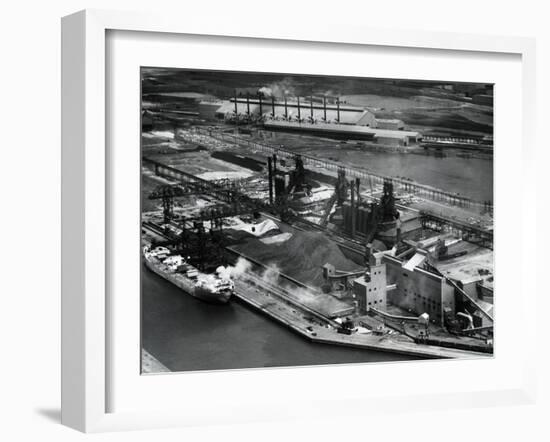 Overhead of Steel Manufacturing Plant-null-Framed Photographic Print