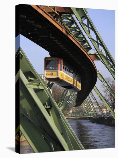 Overhead Railway over Th River Wupper, Wuppertal, North Rhine-Westphalia, Germany, Europe-Hans Peter Merten-Stretched Canvas