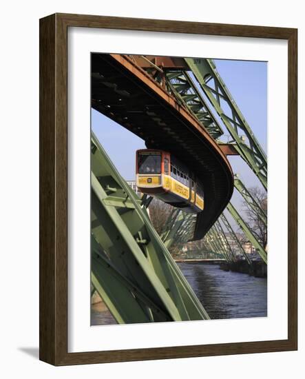 Overhead Railway over Th River Wupper, Wuppertal, North Rhine-Westphalia, Germany, Europe-Hans Peter Merten-Framed Photographic Print