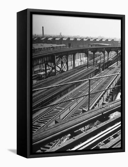 Overhead Tracks Running in All Directions-Ed Clark-Framed Stretched Canvas