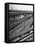 Overhead Tracks Running in All Directions-Ed Clark-Framed Stretched Canvas