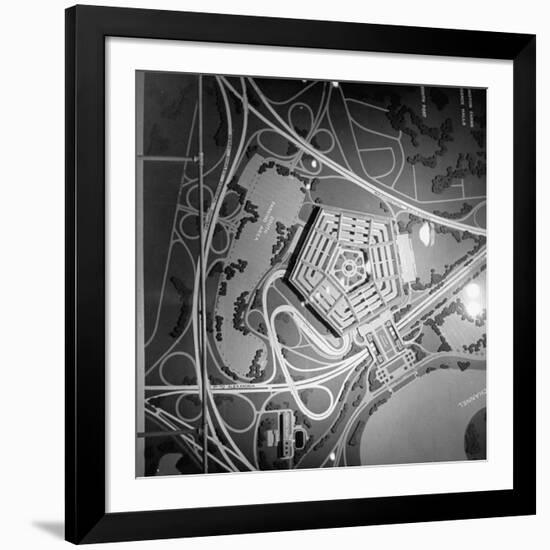 Overhead View of a Model of the Pentagon Building-null-Framed Photographic Print