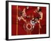 Overhead View of Boys High School Basketball Action-null-Framed Photographic Print