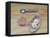 Overhead View of Ice Cream and Sprinkles on Table-Demelzaandreoli-Framed Stretched Canvas