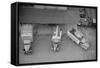 Overhead View of Trucks Loading at Warehouse, Minneapolis, 1939-null-Framed Stretched Canvas