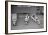 Overhead View of Trucks Loading at Warehouse, Minneapolis, 1939-null-Framed Photo