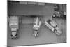 Overhead View of Trucks Loading at Warehouse, Minneapolis, 1939-null-Mounted Photo