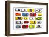 Overhead View on Colorful Car Toys-pirke-Framed Photographic Print